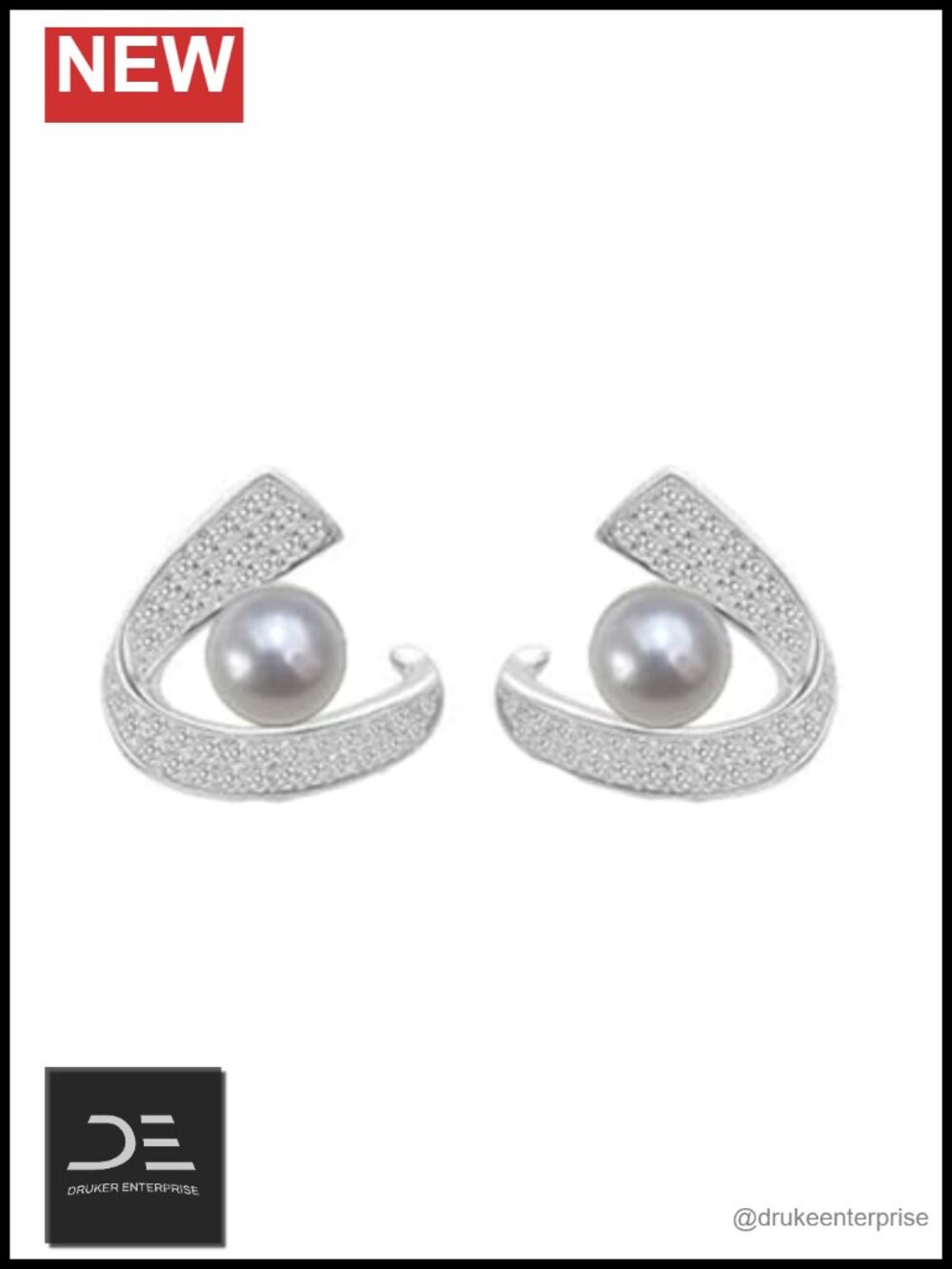 Freshwater Cultured Pearl Earrings 6-7mm Sterling Silver Dangle
